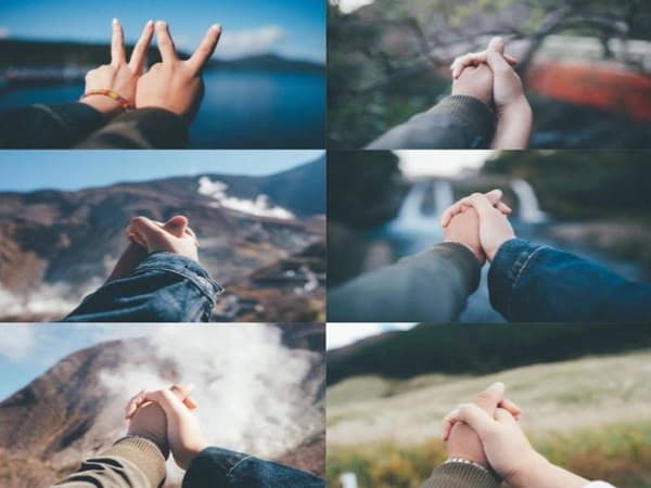 Kiểu chụp ảnh bàn tay đan nhau là cách chụp ảnh đẹp cho cặp đôi