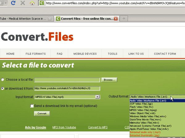 Phần mềm chuyển mp4 sang mp3: ConvertFiles