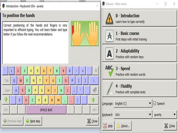 Klavaro Touch Typing Tutor