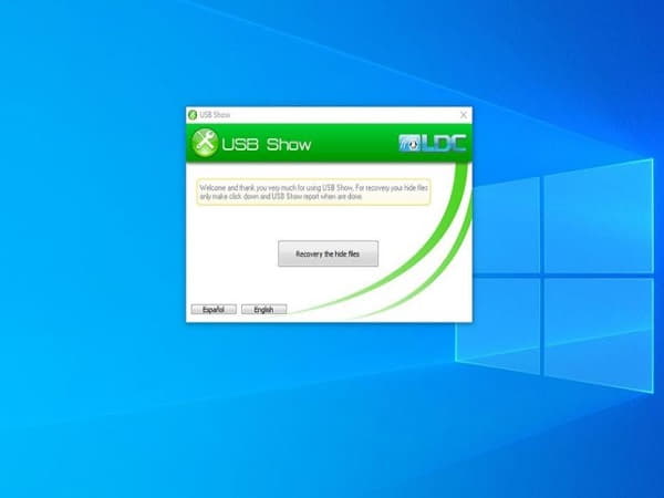 Phần mềm khôi phục file USB Show