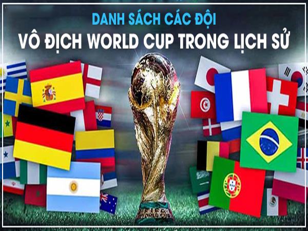 Các đội vô địch World Cup trong lịch sử