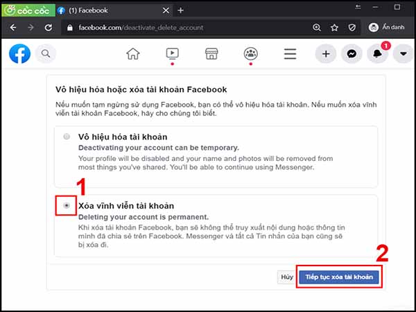 Lưu ý quan trọng khi xóa tài khoản Facebook