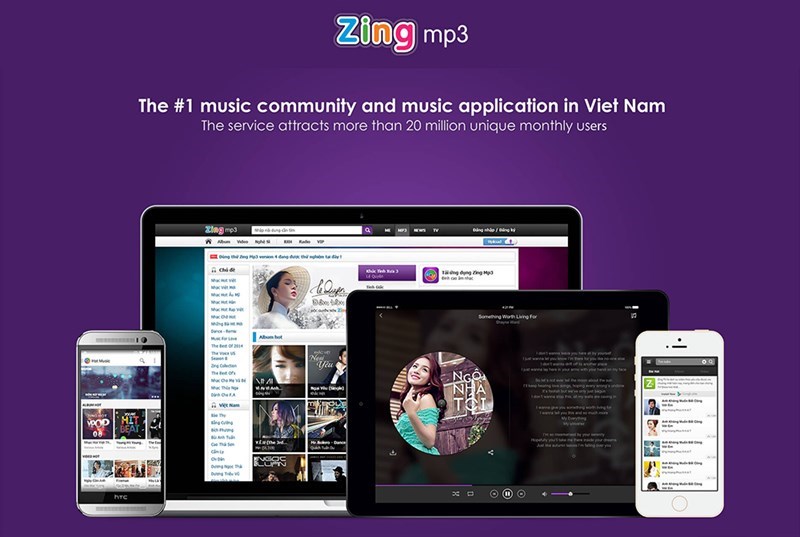 Zing MP3 là phần mềm tải nhạc về điện thoại
