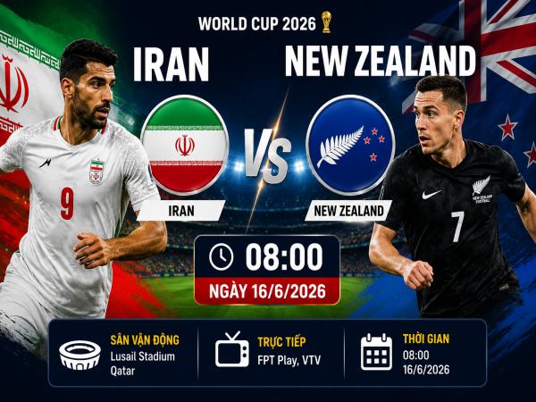 Thống kê về đối đầu Iran đấu với New Zealand ngày 16/6 chi tiết