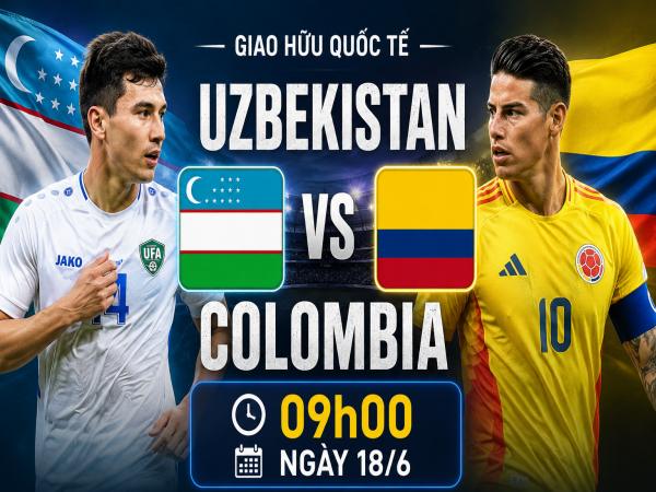 Thống kê về đối đầu Uzbekistan đấu với Colombia ngày 18/6